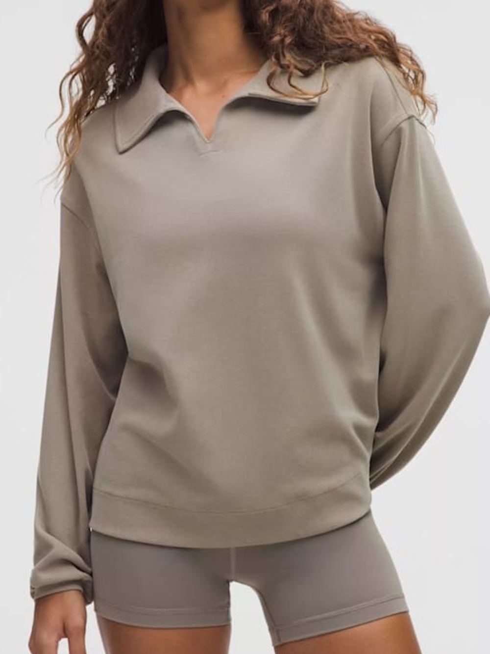 lululemon athletica Softstreme Pique Oversized Long-Sleeve Polo Shirt Women S